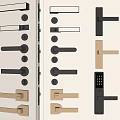Modern Door Handle Toilet Door Handle Minimalist Door Handle Door Lock Split Lock 3d model
