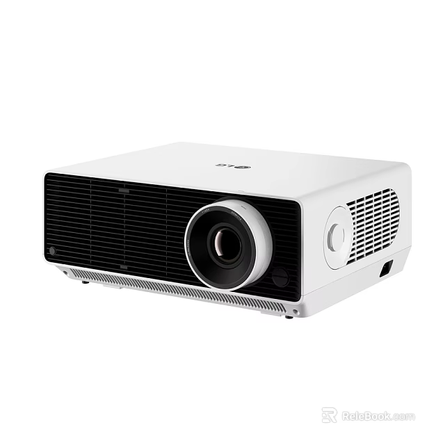 JVC White Projector With Projection Monitoring High Definition Display System 3d model 