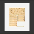 Wooden Spiral Staircase Architectural Model with White Base and Dark Background