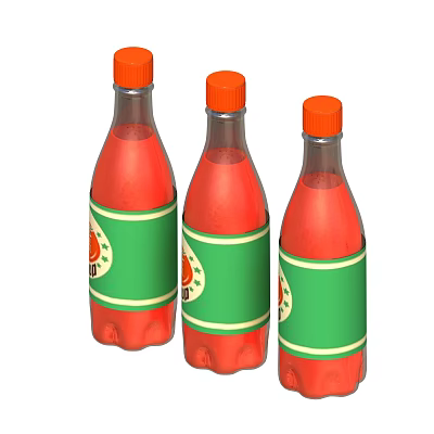 tomato juice glass bottle seasoning beverage ornaments 3d model