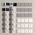 Various Electrical Switches And Power Sockets With Different Colors And Designs For Home