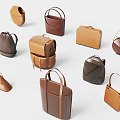 Various Stylish Leather Bags With Different Designs For Fashion Accessories