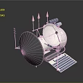 Spacecraft Exploration Probe With Solar Panels Antennas Dish And Scientific Instruments 3d model