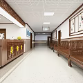 Traditional Chinese Medicine Clinic Reception Area With Wooden Decor And Wall Signage
