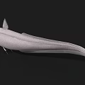 Silver Aquatic Fish With Streamlined Body Prominent Fins And Large Eyes