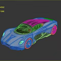White Concept Sports Car With Sleek Aerodynamic Body And Large Alloy Wheels
