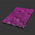 Highly Detailed Lunar Surface Model With Realistic Craters And Textured Terrain