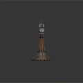 Metallic Industrial Tower Apparatus With Multi Layered Frame And Spherical Top