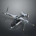 Futuristic Black And White Quadcopter Drone With Rotors And Streamlined Fuselage Design