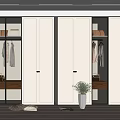 Modern White Wardrobe Interior Design With Glass Doors And Minimalist Cabinets