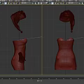 Christmas Themed Costume Set With Blue Dress Black Belt Red Hat And Gloves