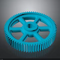 Blue Essential Precision Mechanical Gear Component for Hardware Tools Industrial Applications 3d model