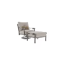 Elegant Leisure Chair With Padded Seat Metal Frame And Decorative Pillow Ottoman