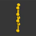 Golden Geometric Structure With Spherical Nodes And Connecting Lines