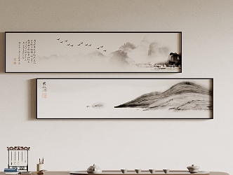 New Chinese Landscape Painting Decorative Painting 3d model