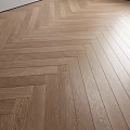 Wooden Flooring with Herringbone Pattern Oak Hardwood Natural Grain and Smooth Shiny Surface