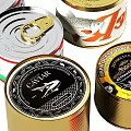Various Canned Food Products From Different Brands In Metal Containers