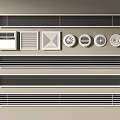 Various Air Conditioner Vent Styles With Different Grille Shapes And Designs 3d model