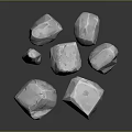 Rock Block Rock Block Rock Specimen Boulder Big Stone Block Rock Stratum Rock Stratum Rock Stratum Rock 3d model