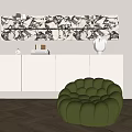 Nordic Lazy Sofa 3d model
