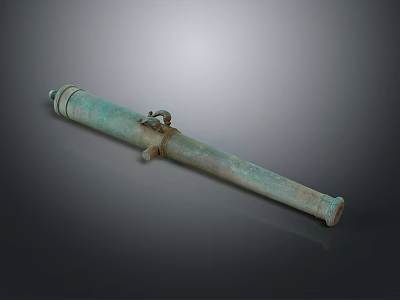 Antique Bronze Cannon Historical Military Weapon With Vintage Design And Rustic Finish 3d model