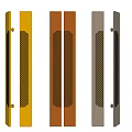 Modern Door Handles With Honeycomb Pattern In Yellow Brown Grey Tones For Home Decor