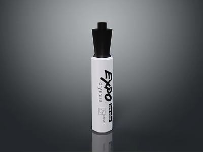 Exaver 100ml White Bottle With Black Top Portable Container For Daily Use 3d model