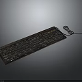 High Quality Wired Mechanical Keyboard With Wooden Texture Design For Office And Home Use 3d model