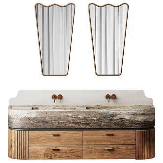 Modern sink mirror 3d model