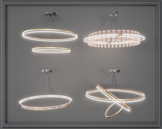 Light Luxury Chandelier 3d model