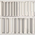 Classical Roman Columns With Various Architectural Styles And Decorative Details 3d model