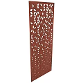 Decorative Brown Wall Decor With White Geometric Cutout Pattern Design 3d model