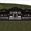 modern song-style temple song-style temple 3d model