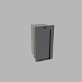 Modern Elevator Design With Wooden Interior Panel And Metal Exterior Features 3d model