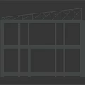 Steel Frame Structure With Grid Design For Industrial Construction Support 3d model