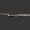 Heavy Duty Flatbed Trailer With Metal Flat Surface And Transport Wheels