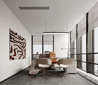 Modern Office Manager's Office 3d model