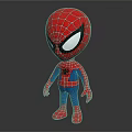 3D Spiderman Cartoon Character Model With Red And Blue Suit And Mask