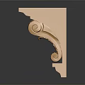 Ornate Gold Architectural Bracket With Intricate Carvings And Decorative Details