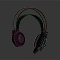 Modern Over Ear Headphones With Sleek Design Red Accents And Glossy Finish