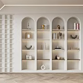 Modern decorative cabinet background modeling wall 3d model