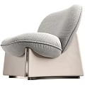 Stylish Modern Curved Soft Textured Fabric Leisure Chair For Cozy Home Living Room Daily Relaxation