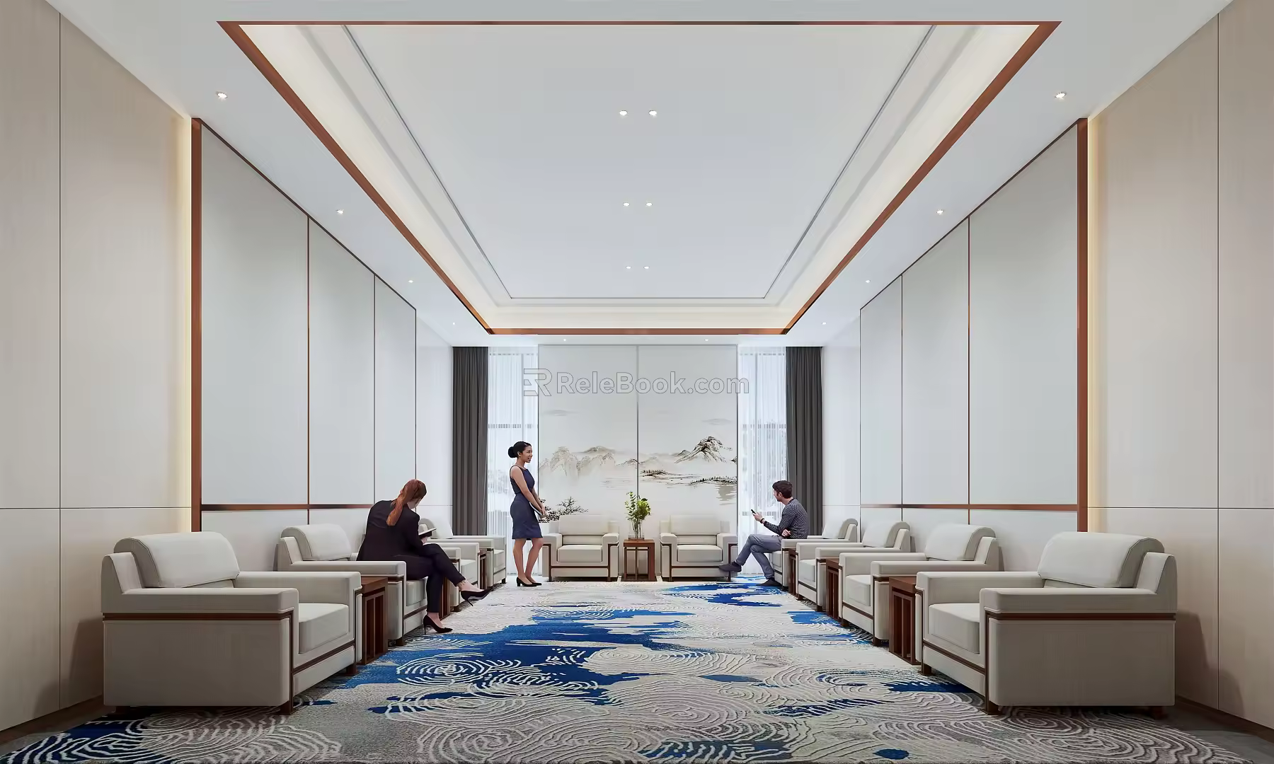 New Chinese Reception Room 3d model