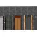 Multiple Elevator Door Designs Featuring Various Materials And Modern Styles 3d model