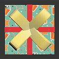 Colorful Decorative Gift Box With Yellow Bow And Patterned Design For Household Use