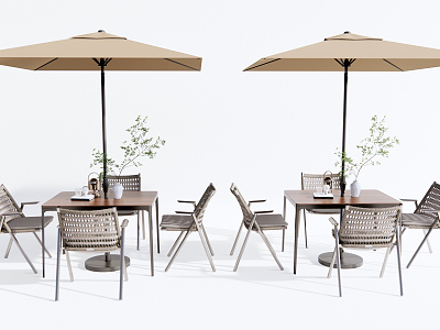 Modern Outdoor Table and Chair Outdoor Leisure Table and Chair model