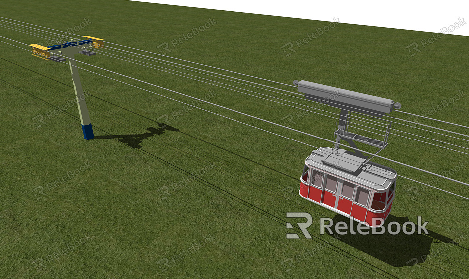 modern cable car ropeway model