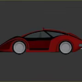 Red And Black Concept Sports Car With Sleek Aerodynamic Design Transparent Roof And Stylish Wheels