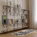 Modern Open Bookshelf Storage Rack 3d model