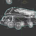 Camouflage Military Truck Equipped With Missile Launcher Weapon System And Black Spherical Projectiles